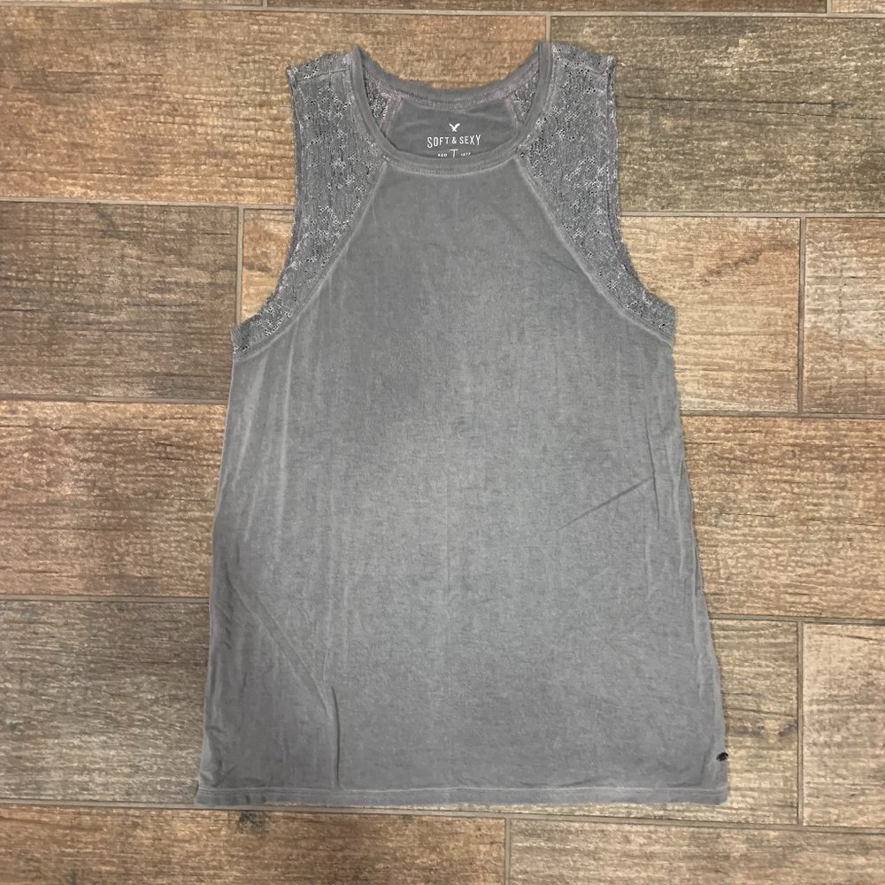 American Eagle Gray Muscle Tank, Size S